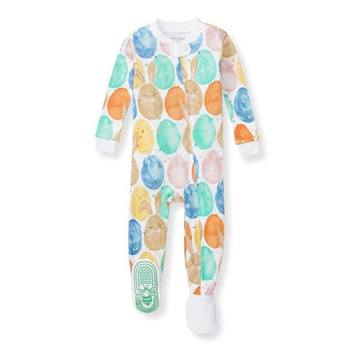 Burt's Bees Baby Baby Girls Pajamas, One-Piece Footed Sleeper PJs, Non-Slip Snug Fit for Infants 12, 18, and 24 Months | Amazon (US)