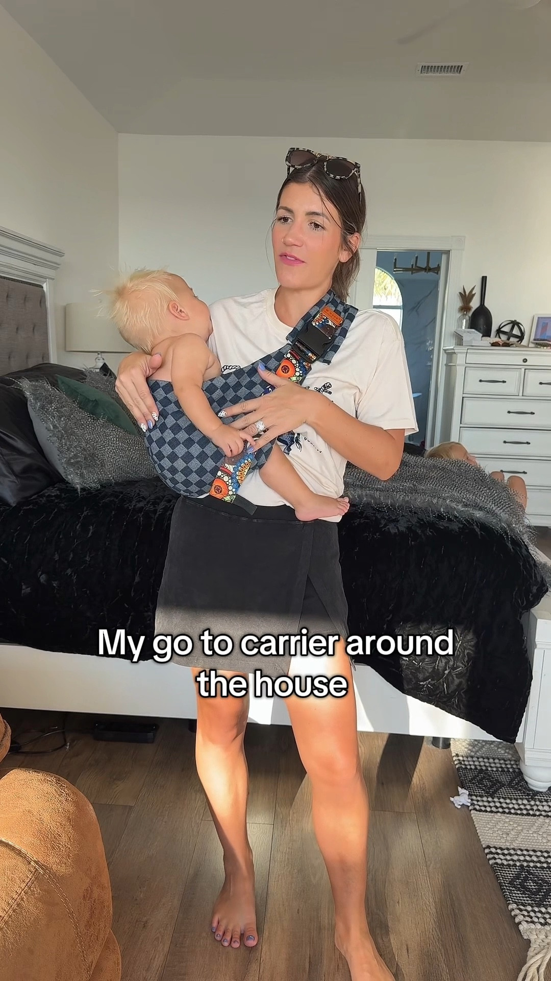 My secret to having a happy baby and mama while cooking dinner. This along carrier gives baby room to move and gives mama less tired arms 

#LTKBaby #LTKKids #LTKFamily