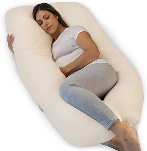 PharMeDoc Organic Pregnancy Pillow - U Shaped Maternity Body Pillow - Organic Cotton Full Body Pi... | Amazon (US)