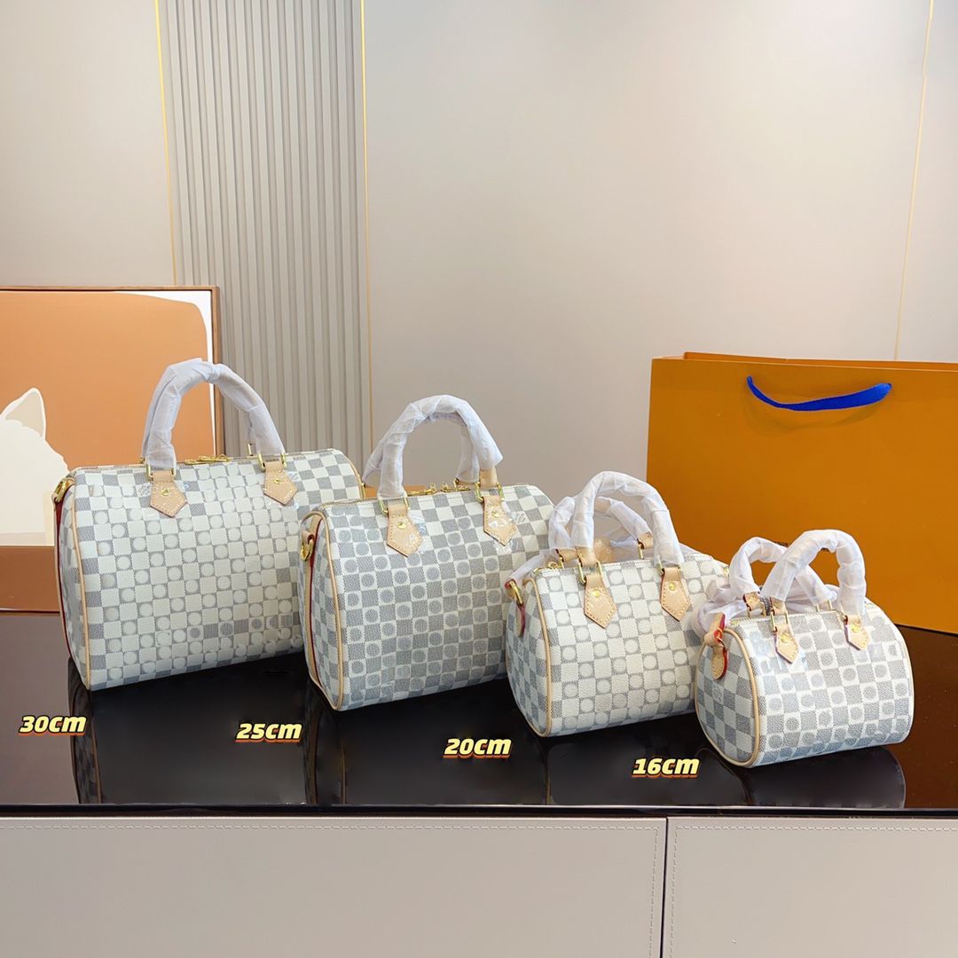 Luxury Designer SPeedy bag Wallets Pillow Damier Denim Handbags Fashion Totes Plain Leather Zippe... | DHGate