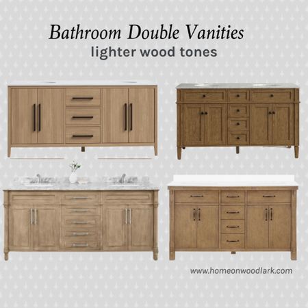 Here are some affordable bathroom double vanities at different price points (some are on major sale now!)  All have beautiful light wood tones and similar to our custom white oak double vanity.  

#LTKFind #LTKhome #LTKsalealert