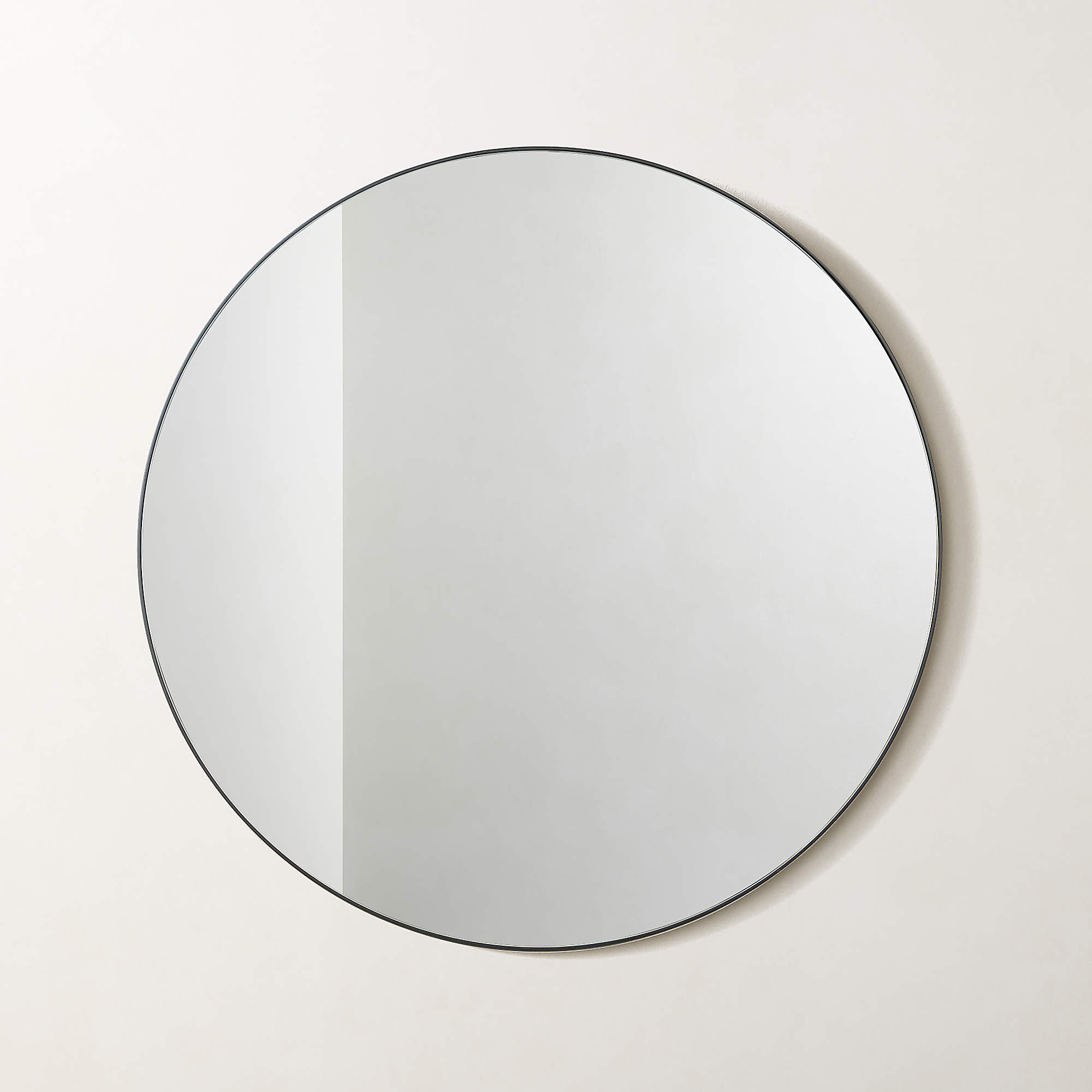 Infinity Black Round Wall Mirror 36" + Reviews | CB2 | CB2