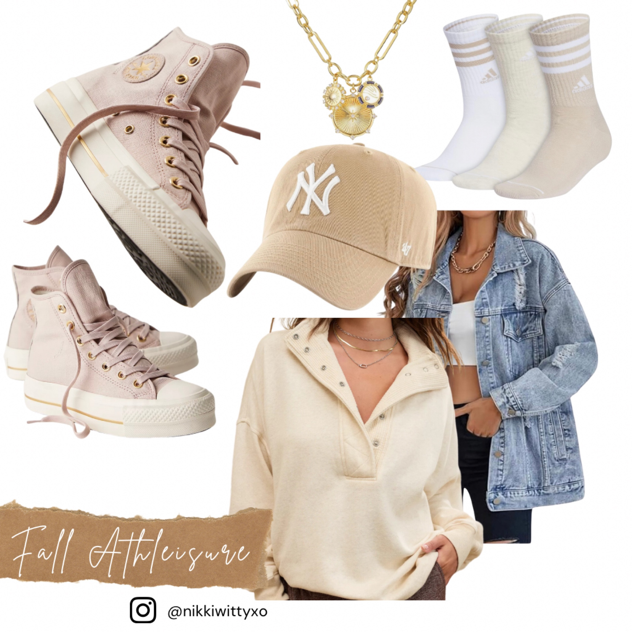 Fall athleisure! I absolutely can’t get over these shoes. Blush and gold on a pair of chucks? I’m dead! 🤩🤩

#LTKSeasonal #LTKStyleTip #LTKFallSale