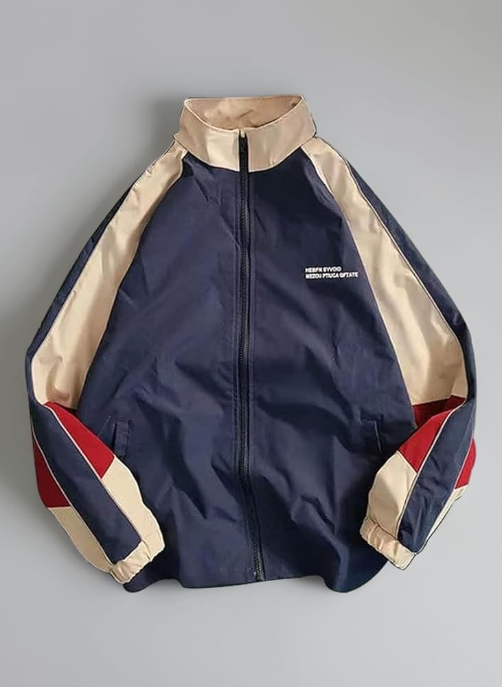 Pbkabiug Vintage Women's Hip Hop Style Patchwork Windbreak Unisex Streetwear Lightweight Bomber J... | Amazon (UK)