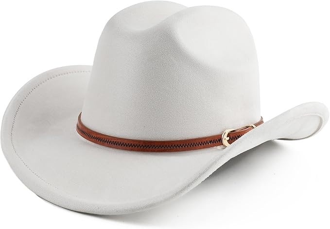 Cowboy Hat for Women and Men Wide Brim Western Cowgirl Hat | Amazon (US)