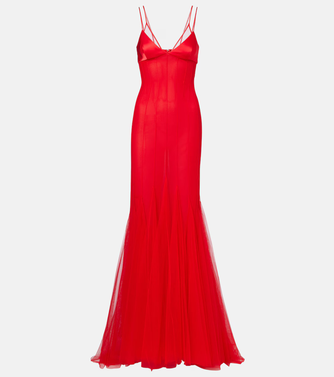 Satin and tulle gown | Mytheresa (US/CA)