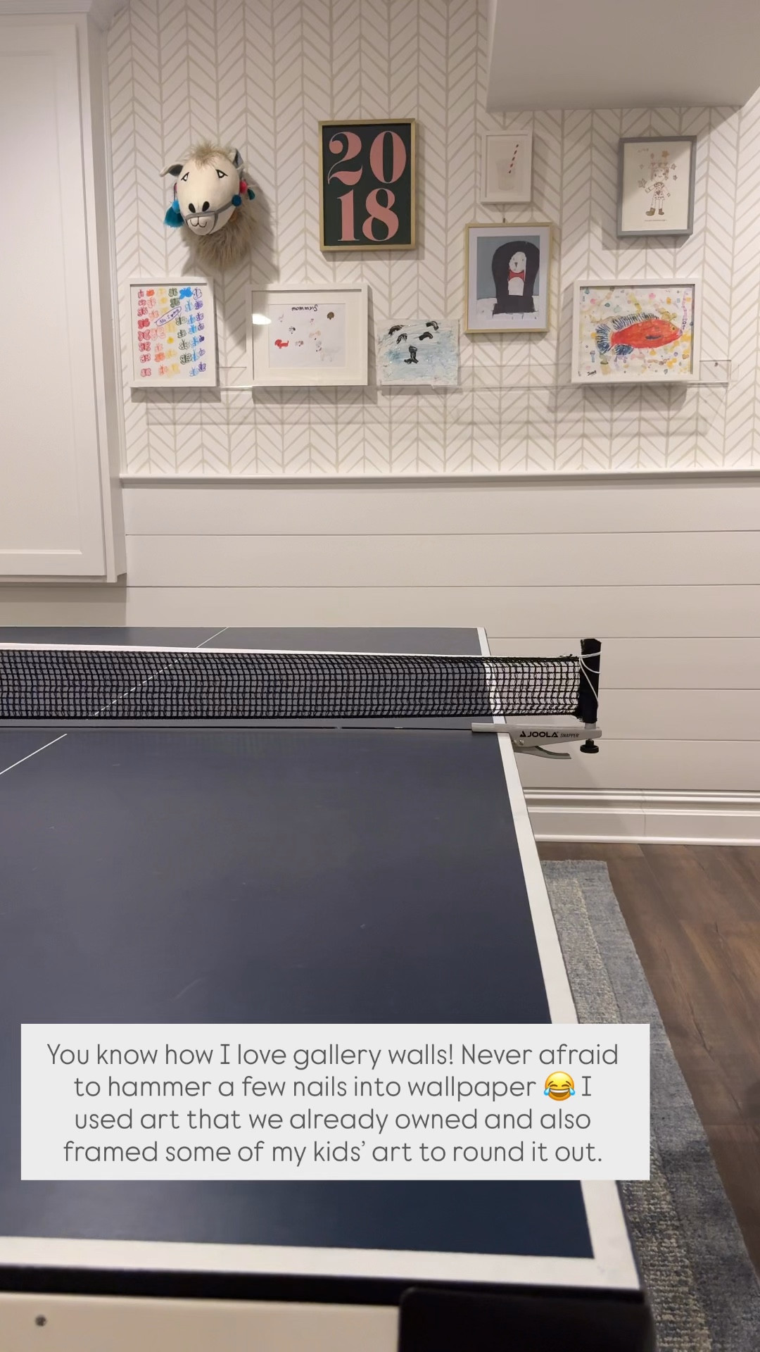 You know how I love gallery walls! Never afraid to hammer a few nails into wallpaper 😂 I used art that we already owned and also framed some of my kids’ art to round it out.

#LTKKids #LTKHome #LTKmomlife