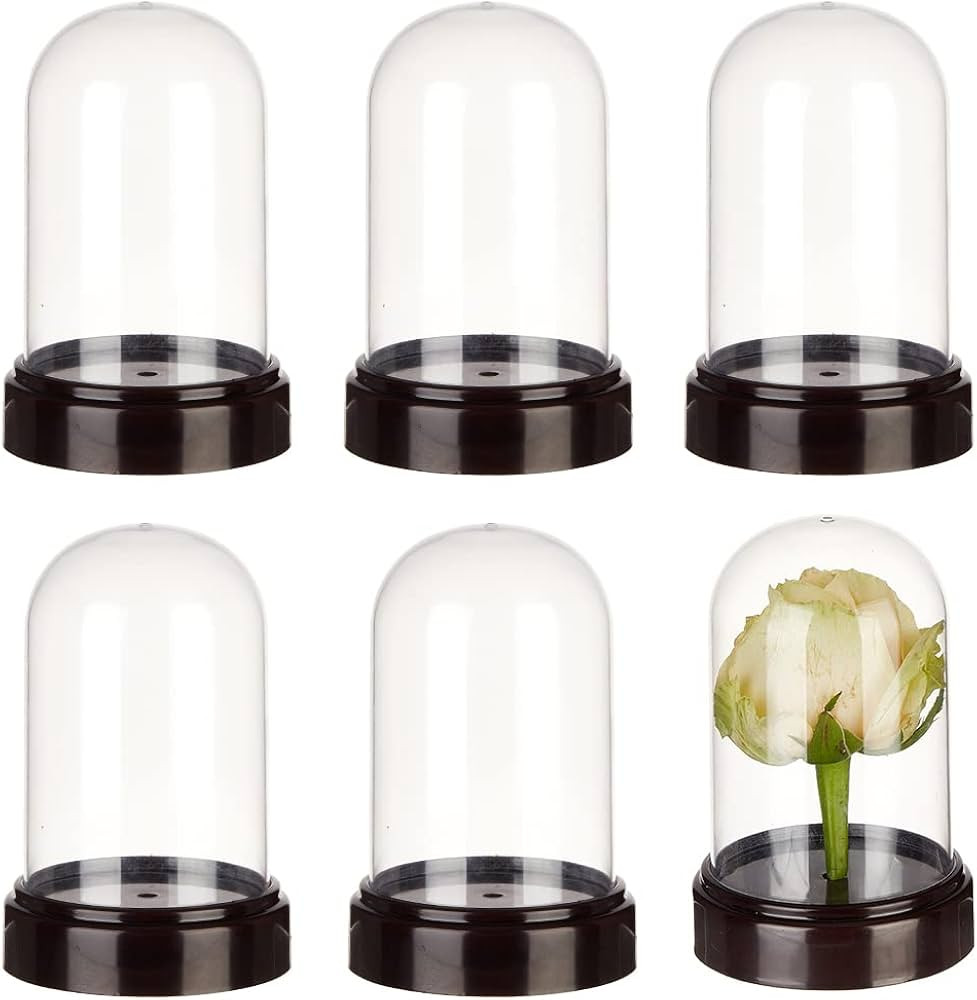 NBEADS 6 Sets Plastic Dome Cover, 2.77×4.2" in Diameter Plastic Display Dome Cloche Dome Mini Cl... | Amazon (US)
