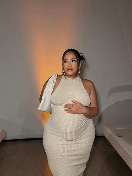 Bag is sold out on asos, linked a similar one. Dress is from myoutfitonline cannot be linked on LTK. Accessories + shoes linked! 

#LTKcurves #LTKbump