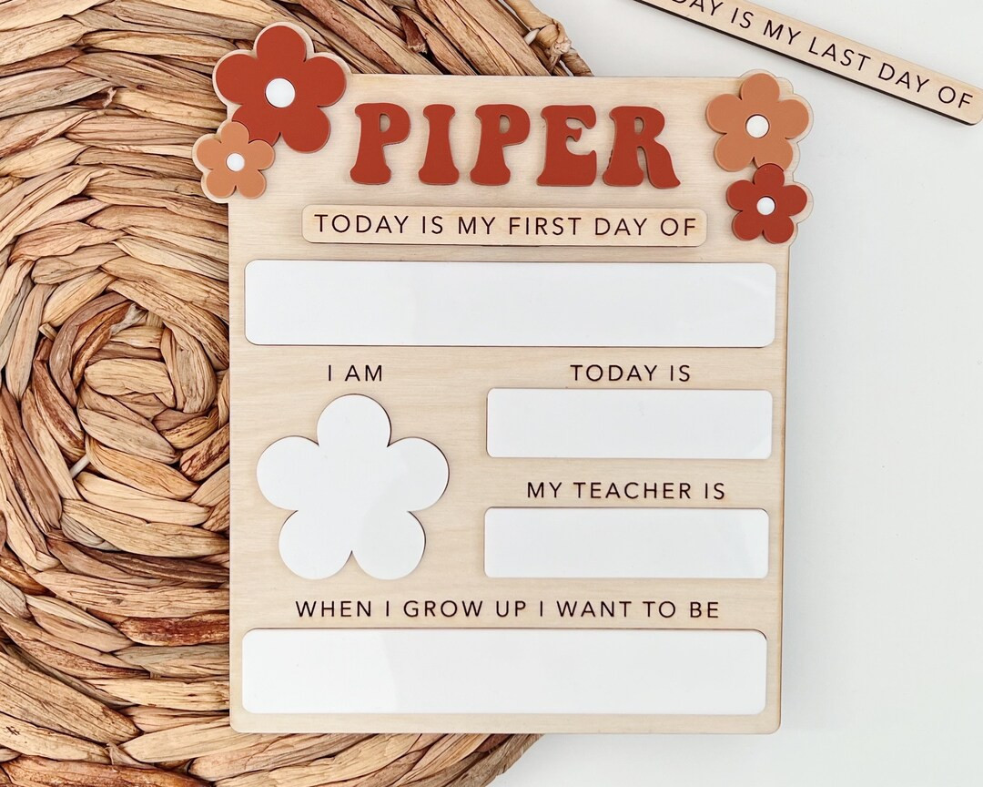 First Day of School Sign / Personalized First Day of School Sign / Dry Erase First Day of School ... | Etsy (US)