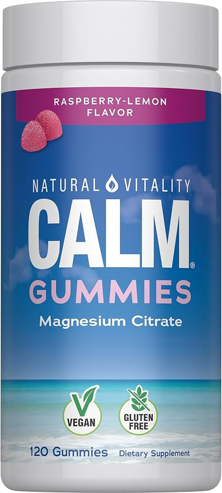Natural Vitality Calm, Magnesium Citrate Supplement, Stress Relief Gummies, Supports a Healthy Re... | Amazon (US)