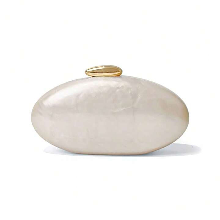 2025 Spring Fashion Wedding Clutch, European And American Style Acrylic Glossy Evening Handbag, E... | SHEIN