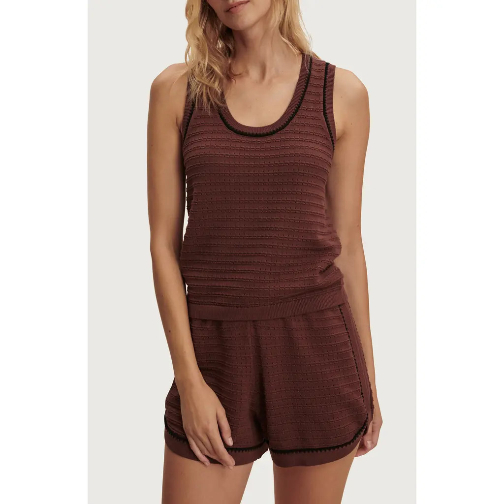 Varley Gideon Knit Tank in Ironwood at Nordstrom, Size Medium | Nordstrom