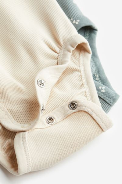 2-pack Ribbed Cotton Bodysuits | H&M (US + CA)