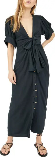 Summer Tie Front Maxi Shirtdress | Nordstrom