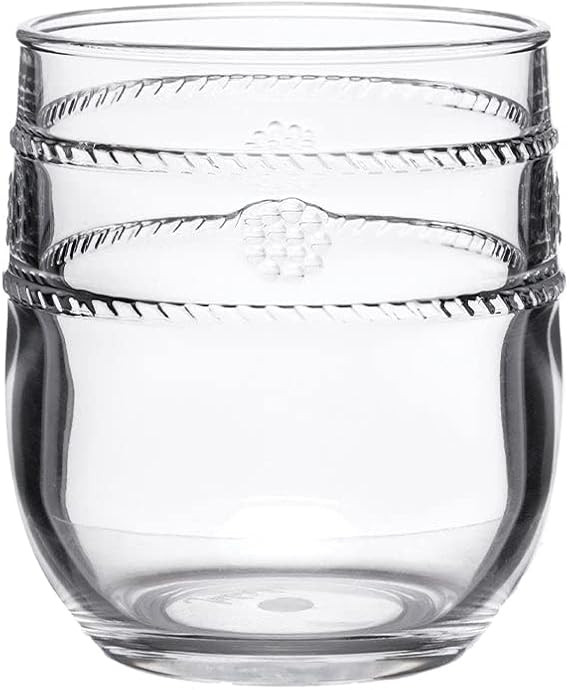 Juliska Isabella Acrylic Tumbler, Acrylic Glass - Clear Acrylic, Embossed Drinking Glass | Amazon (US)