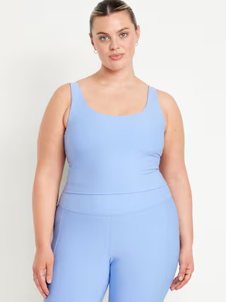 Light Support PowerSoft Longline Sports Bra | Old Navy (US)