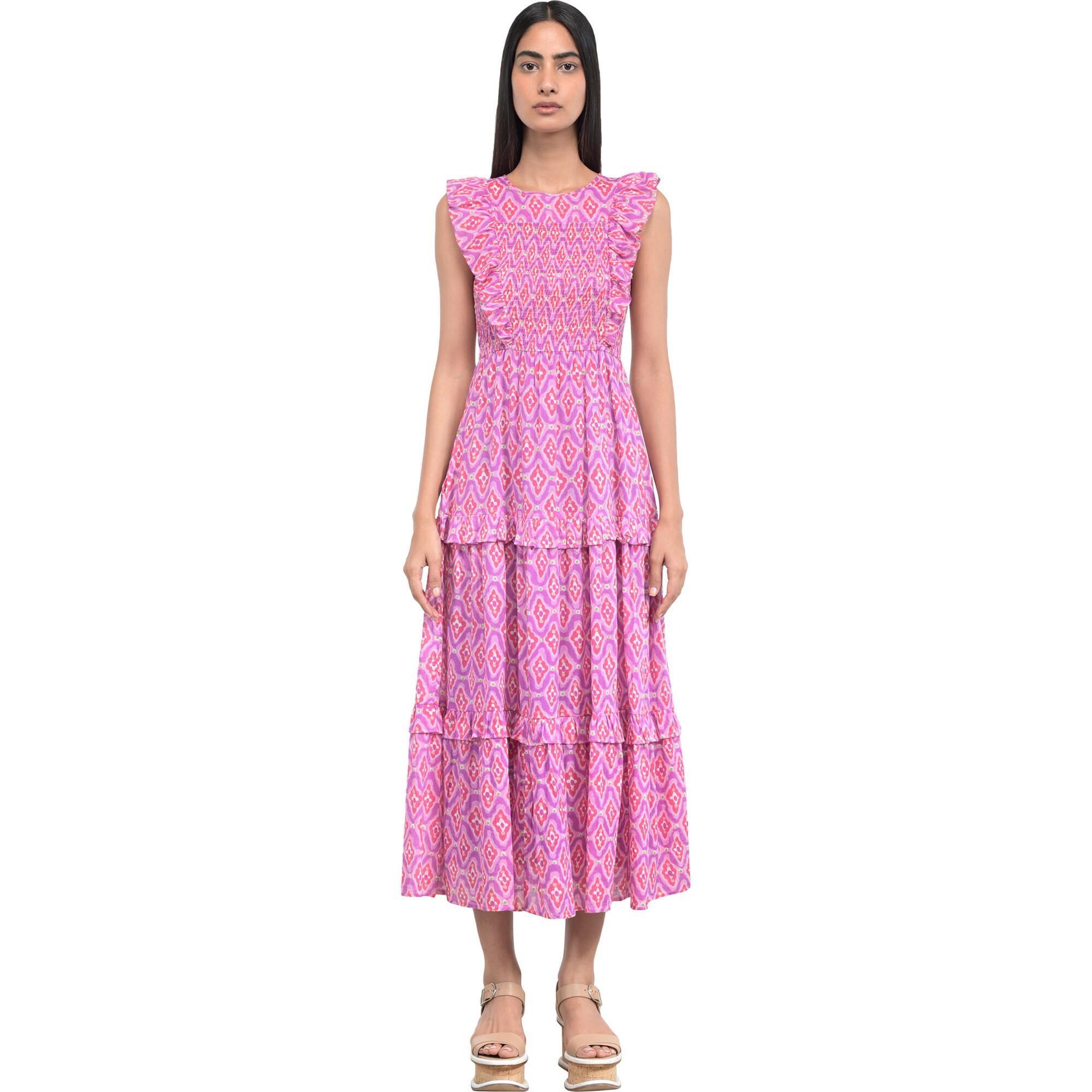 Women's Iris Dress, Surreal Dream Mauve | Maisonette