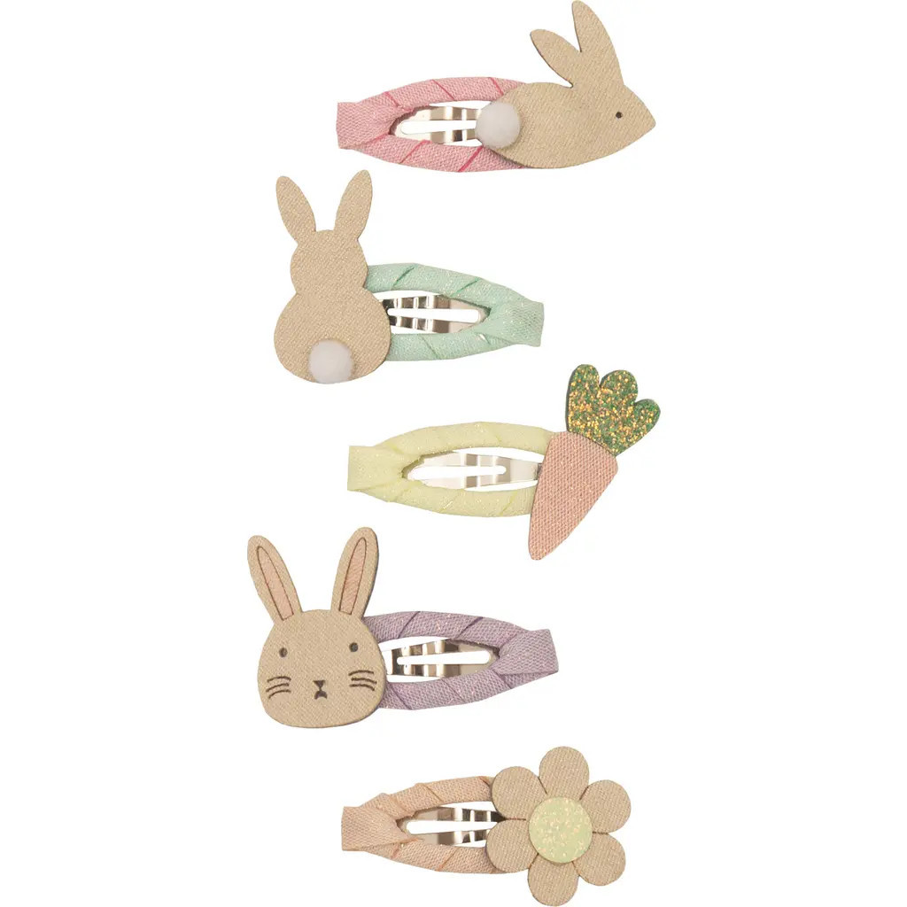 Mimi & Lula Kids' Assorted 5-Pack Easter Mini Hair Clips in Light/Pastel Pink at Nordstrom | Nordstrom
