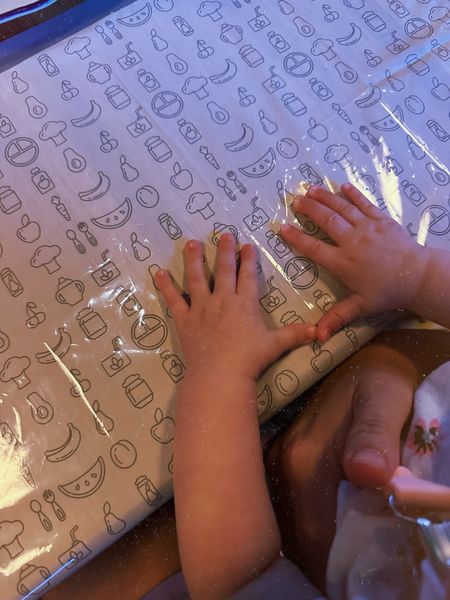 Love these eco friendly baby mats for restaurants. They just stick to the table & you throw it away after! She loves the prints & it makes me feel better since she puts her hands in her mouth 24/7 & now doesn’t have to touch the dirty tables😵‍💫

#LTKbaby