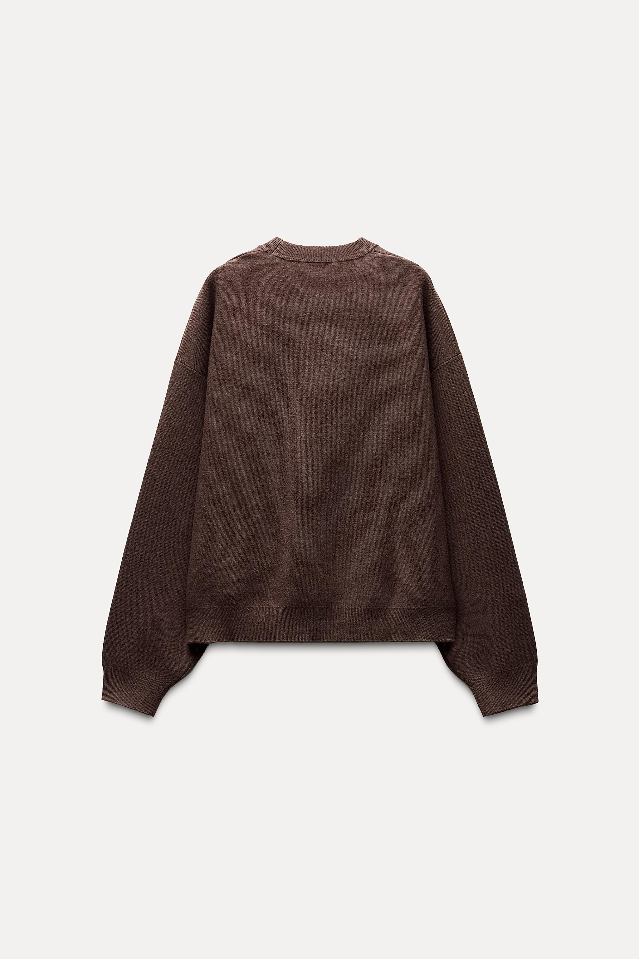PLAIN KNIT SWEATSHIRT | Zara US