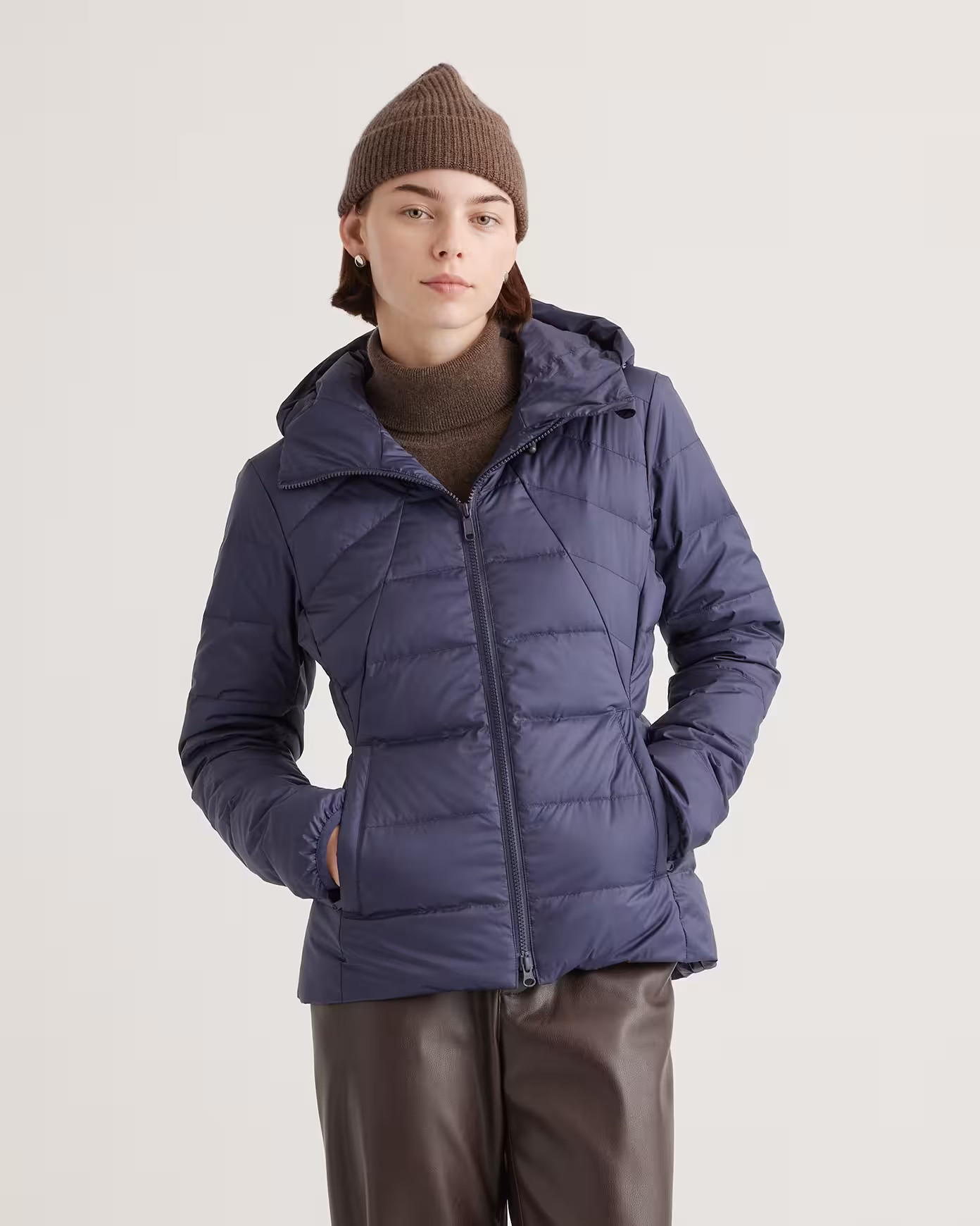 Lightweight Down Packable Puffer Hooded Jacket | Quince