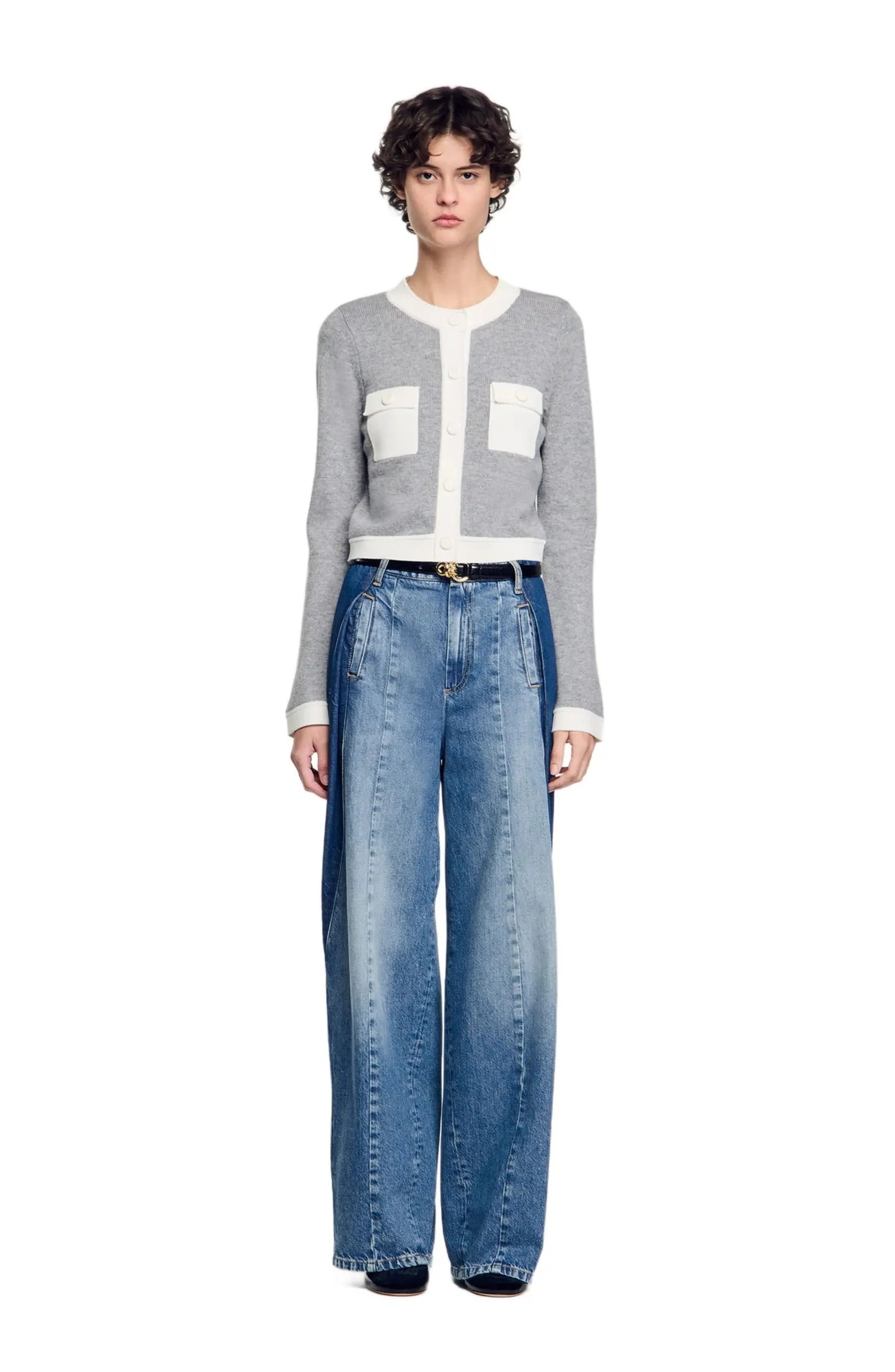 SANDRO Two-tone cardigan | Nordstrom | Nordstrom