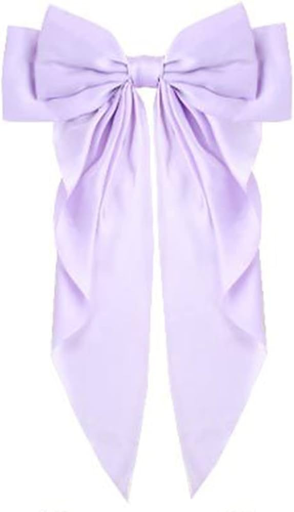 Women Girls Teens Big Satin Layered Hair Bow Clip 8 Inch Large Hair Bow Hair Barrettes Hair Acces... | Amazon (US)