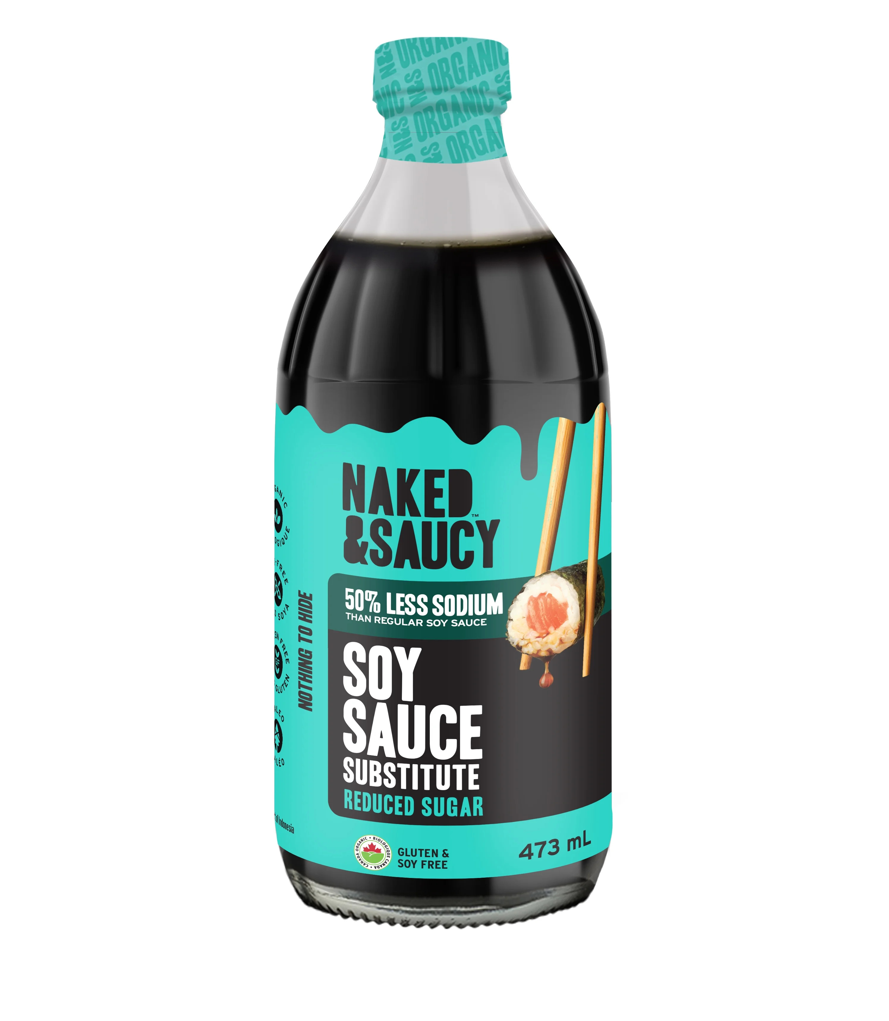 Naked & Saucy Low Sodium Coconut Aminos, Soy-Sauce Substitute, 473mL, Low Sodium & Gluten-Free | Walmart (CA)