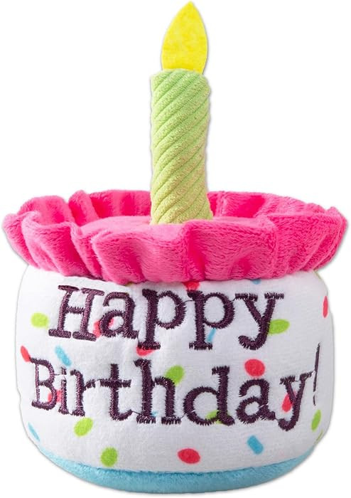 Happy Birthday Cake Catnip Toys, Birthday Cake Shaped Chew Toys for Kitten Funny Cats Gifts Plush... | Amazon (US)