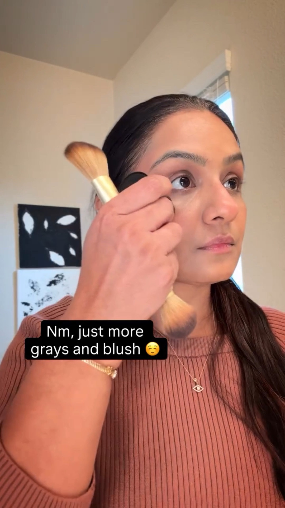 💖Same obsession but trying out a new blush from @lauragellerbeauty and the dual ended brush! 

Serum Blush Cheek Tint in Practical Pink🩷🩷
- Watercolor-like flush of color
- Enriched with Hyaluronic Acid 
- Buildable Finish

Dual Ended Blush + Bronzer Brush 

Available at @amazon the Laura Geller Brand website. 

#makeupaddict #blushpink #blushblindness #blush #lgblush725