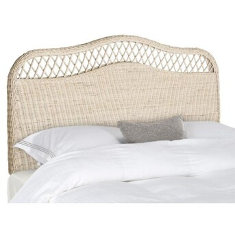 Safavieh Sephina White Washed Full Headboard | Lowe's