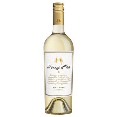 Ménage à Trois White Blend Wine - 750ml Bottle | Target