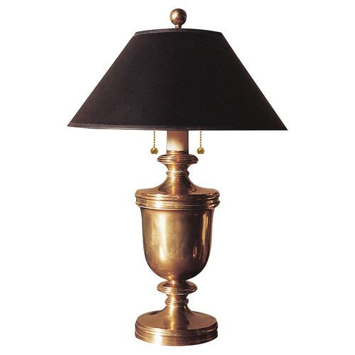 Visual Comfort - Urn Table Lamp - Brass/Black | Desk Lamp, Bedside Lamp - Gold | One Kings Lane