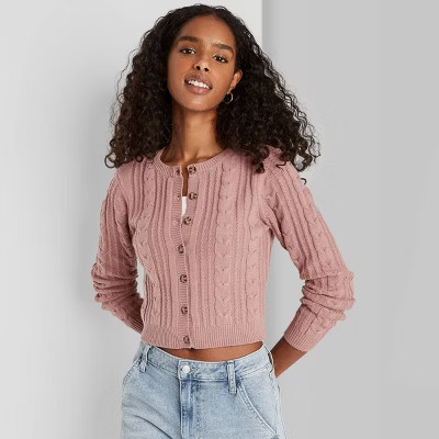 Women's Cable Knit Cardigan - Wild Fable™ | Target
