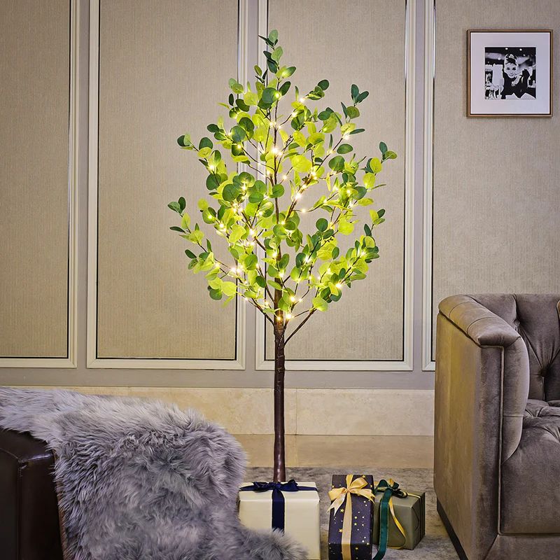 5ft Lighted Eucalyptus Tree | E Home International