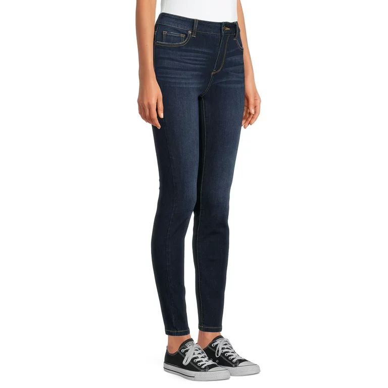 Time and Tru Women's High Rise Skinny Jeans - Walmart.com | Walmart (US)