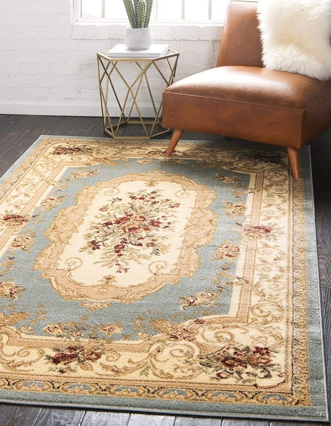 Unique Loom Versailles Collection Traditional Classic Floral Motif Area Rug (5' 0 x 8' 0 Rectangu... | Amazon (US)