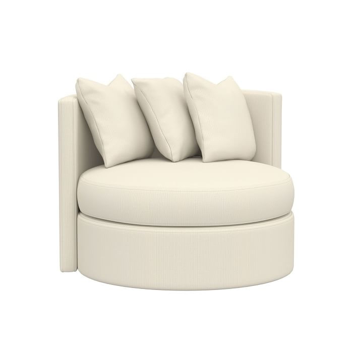 Round About Chair, Classic Plain Weave Pearl, MTO | Pottery Barn Teen