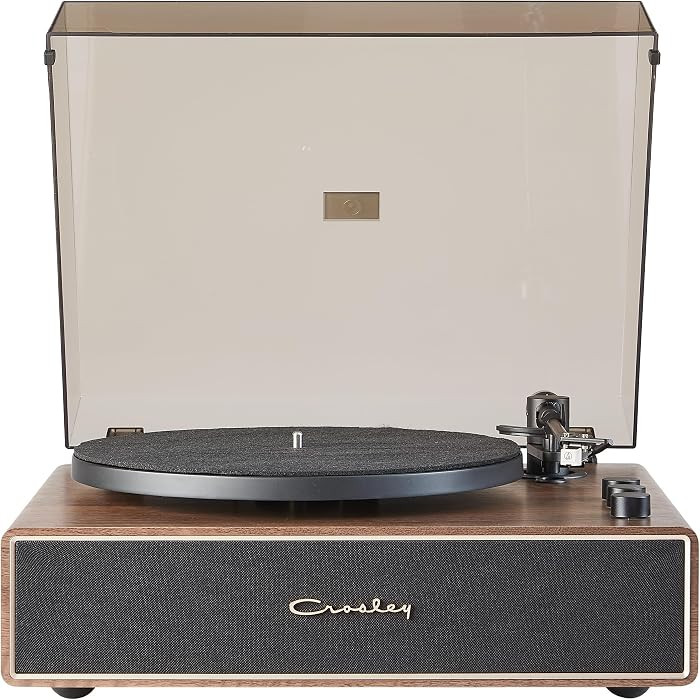 Crosley CR6046A-WAGL Stave 2-Speed Bluetooth Record Player Turntable with Built-in Speakers, Waln... | Amazon (US)