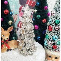 Lighted Silver Mercury Glass Christmas Tree Figure 8.5 | Etsy (US)