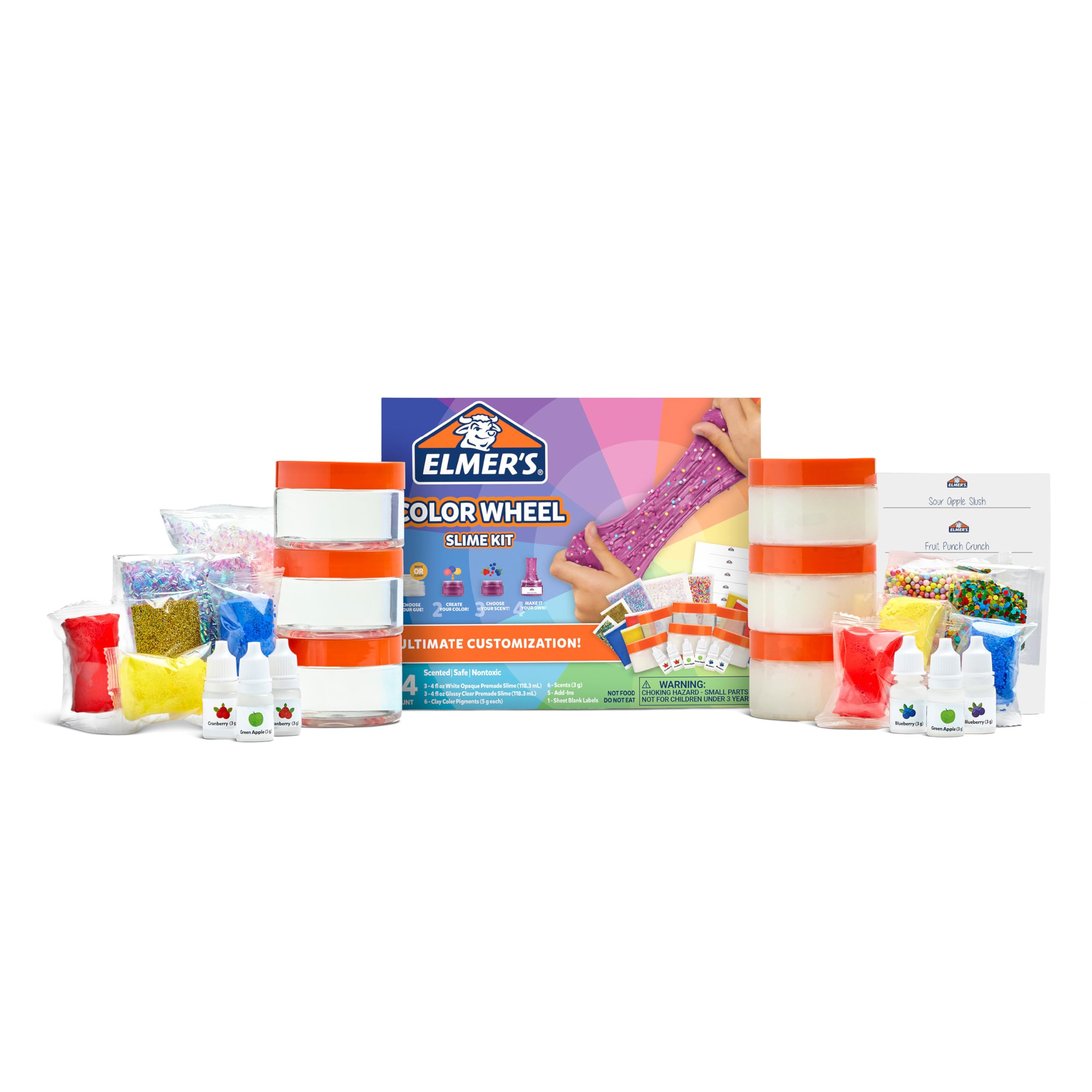 Elmer's Color Wheel Slime Kit, Includes Elmer's Gue Premade Slime, Clay Color Pigments, Scents, S... | Amazon (US)