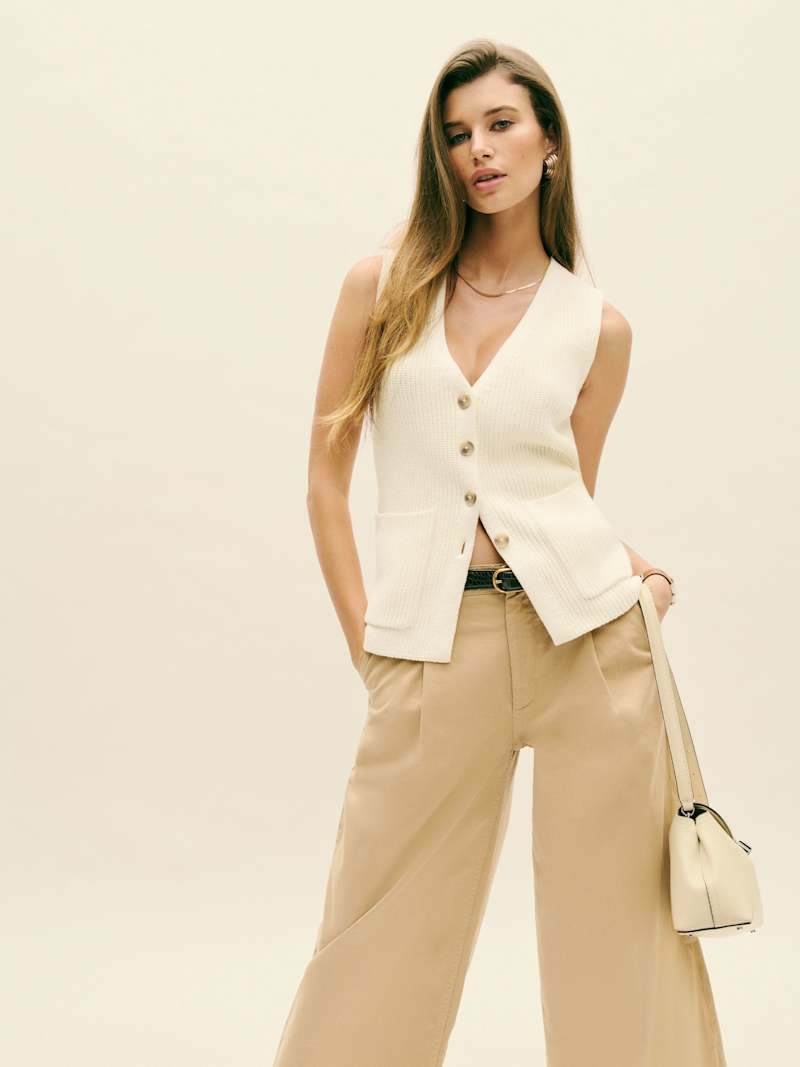 Faye Cotton Sweater Vest | Reformation (Global)