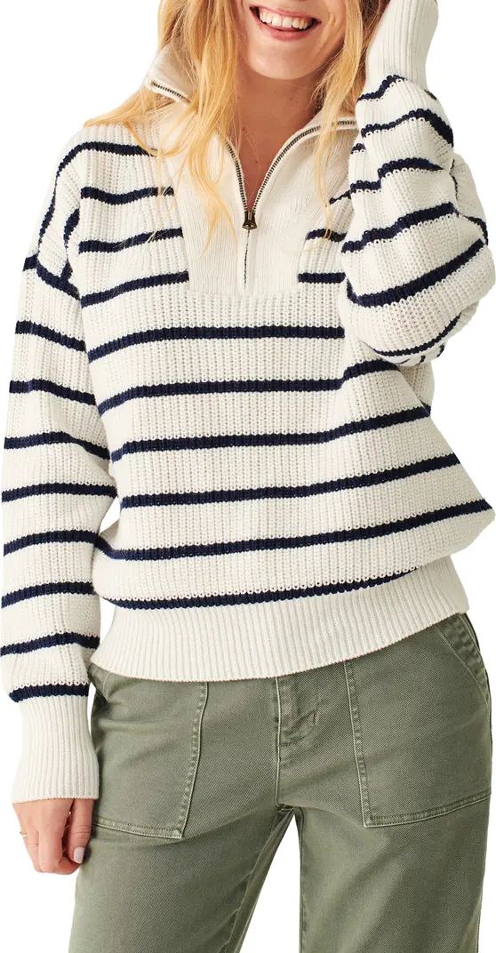 Mariner Stripe Quarter Zip Sweater | Nordstrom