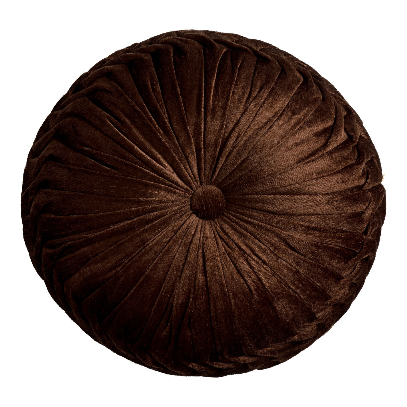 Round Velvet Tufted Ruched Throw Pillow | World Market
