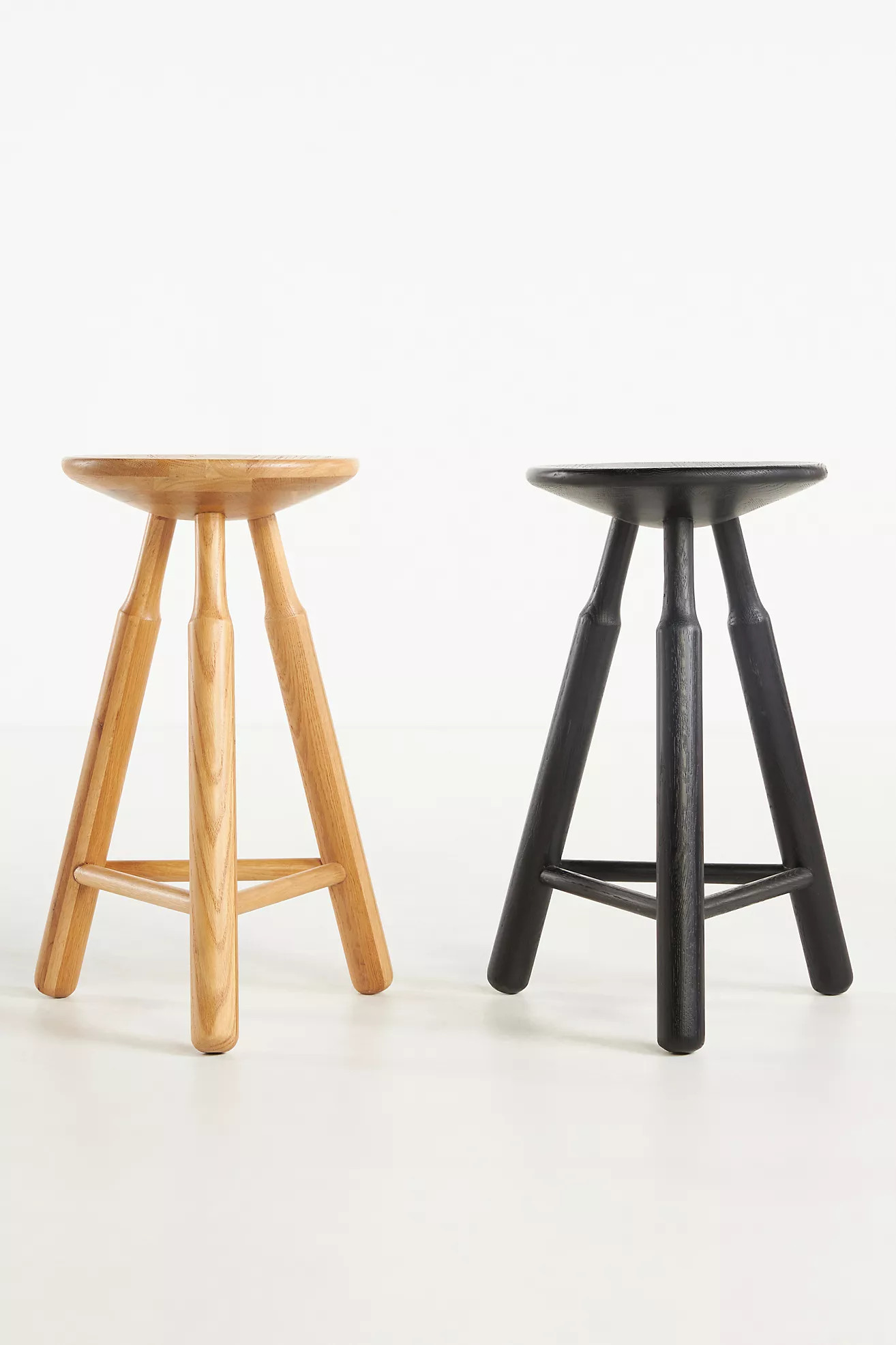 Dowel Oak Wood Counter Stool | Anthropologie (US)
