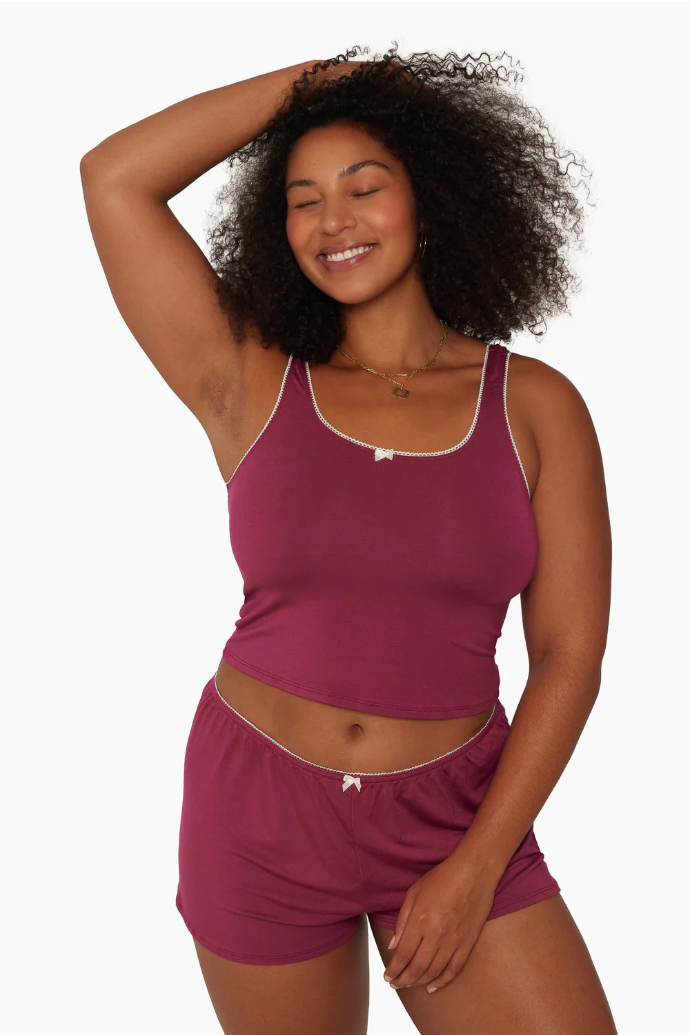 SLEEP JERSEY BOW SLEEP TANK - ORCHID | SET Active