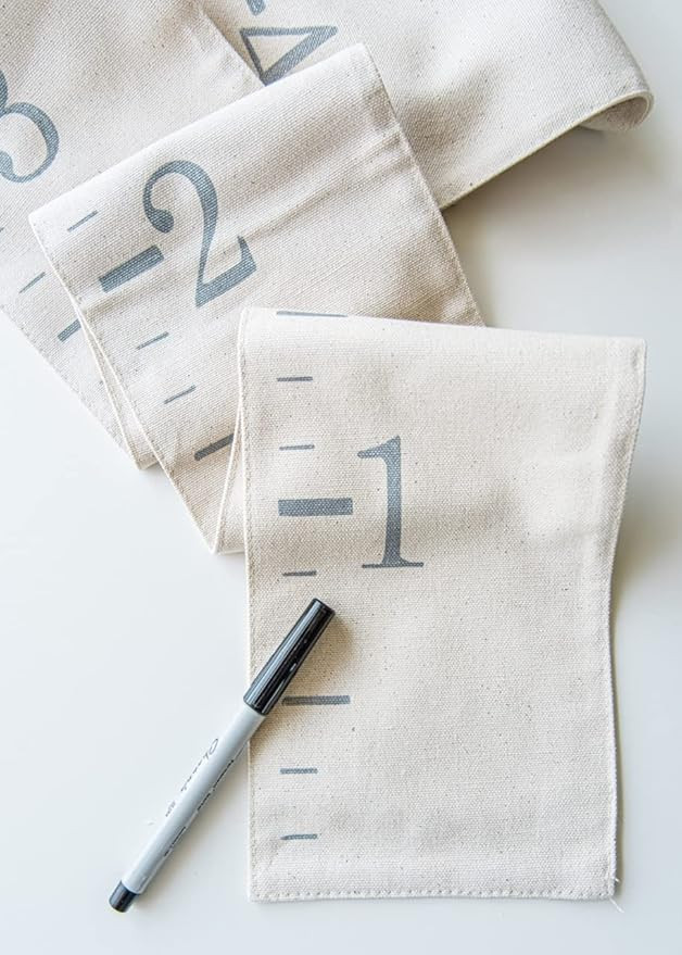 Canvas Growth Chart Ruler Fabric Natural Color Family Childrens Height Chart Measure Childs Growt... | Amazon (US)