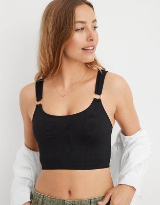 Aerie Seamless Ring Longline Bralette | American Eagle Outfitters (US & CA)