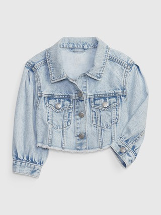 Toddler Frayed Icon Denim Jacket with Washwell | Gap (US)